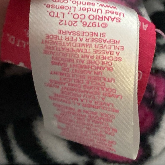 Sanrio Hello Kitty One Piece L Footie Pajamas Costume Black & White PJs - Picture 12 of 13